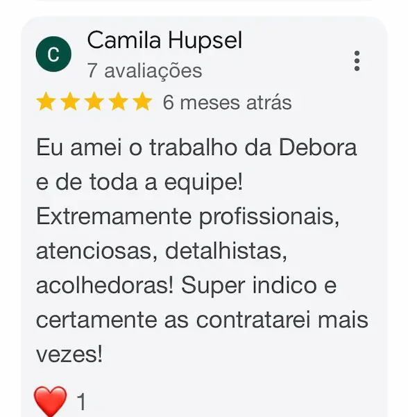 Avaliação Google Cliente 4